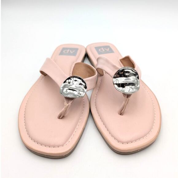 DV by Dolce Vita Jespar Slide Sandal Women's Pink Shiny Size US7 EU37.5 - Picture 2 of 11